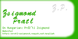 zsigmond pratl business card